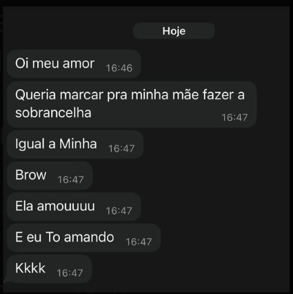 Avaliação real de cliente — marcação para a mãe