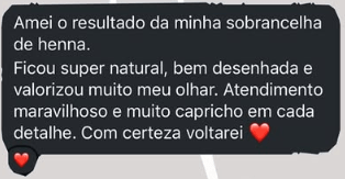Avaliação real de cliente — resultado natural