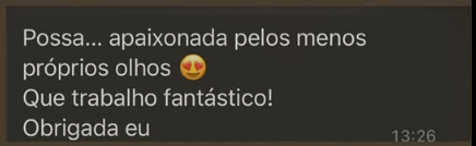 Avaliação real de cliente — apaixonada pelo olhar